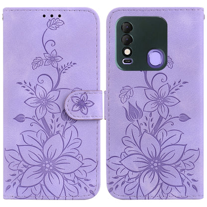 Lily Embossed Leather Phone Case, For Tecno Camon 19, For Tecno Camon 19 Neo, For Tecno Pova 3 / LE7, For Tecno Camon 18i, For Tecno Spark Go 2022 / Spark 8C, For Tecno Spark 8 Pro, For Tecno Pova Neo / LE6, For Tecno Camon 18 / 18 P                   ...