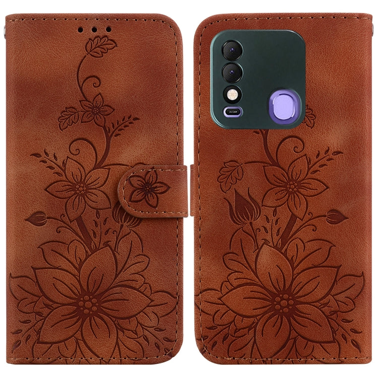 Lily Embossed Leather Phone Case, For Tecno Camon 19, For Tecno Camon 19 Neo, For Tecno Pova 3 / LE7, For Tecno Camon 18i, For Tecno Spark Go 2022 / Spark 8C, For Tecno Spark 8 Pro, For Tecno Pova Neo / LE6, For Tecno Camon 18 / 18 P                   ...