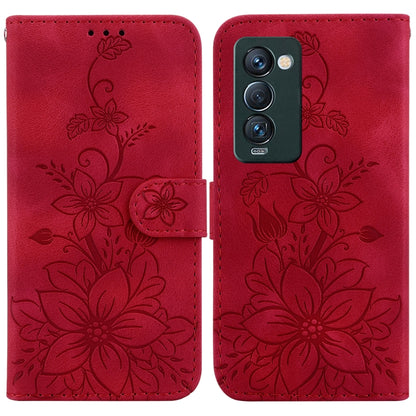 Lily Embossed Leather Phone Case, For Tecno Camon 19, For Tecno Camon 19 Neo, For Tecno Pova 3 / LE7, For Tecno Camon 18i, For Tecno Spark Go 2022 / Spark 8C, For Tecno Spark 8 Pro, For Tecno Pova Neo / LE6, For Tecno Camon 18 / 18 P                   ...