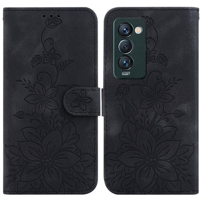 Lily Embossed Leather Phone Case, For Tecno Camon 19, For Tecno Camon 19 Neo, For Tecno Pova 3 / LE7, For Tecno Camon 18i, For Tecno Spark Go 2022 / Spark 8C, For Tecno Spark 8 Pro, For Tecno Pova Neo / LE6, For Tecno Camon 18 / 18 P                   ...