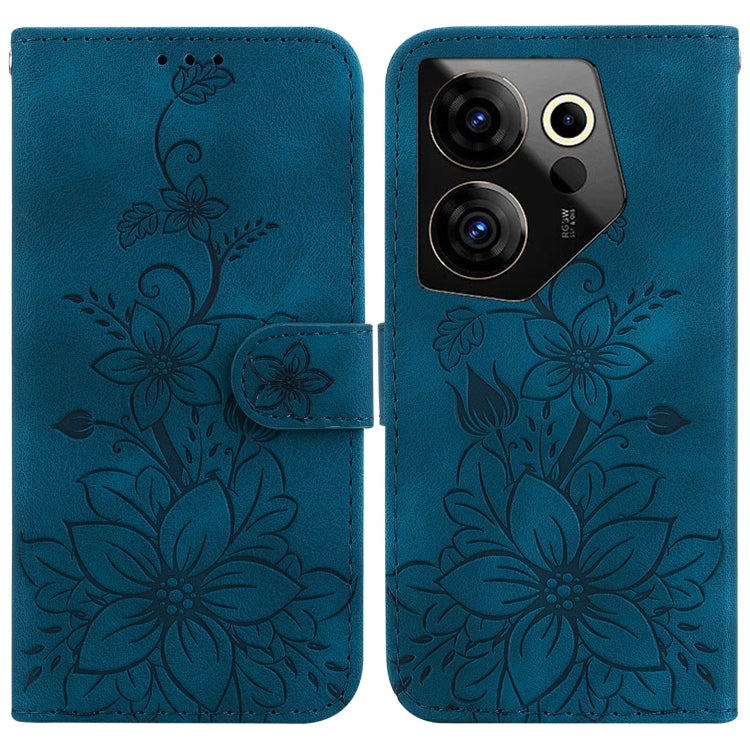 Lily Embossed Leather Phone Case, For Tecno Pova 5 Pro, For Tecno Pova Neo 3, For Tecno Pova 5, For Tecno Camon 20 Premier 5G, For Tecno Camon 20 Pro 5G, For Tecno Camon 20 Pro 4G / Camon 20, For Tecno Spark 10 5G, For Tecno Spark 10 4G / Spark 10C    ...
