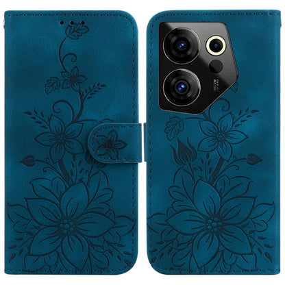 Lily Embossed Leather Phone Case, For Tecno Pova 5 Pro, For Tecno Pova Neo 3, For Tecno Pova 5, For Tecno Camon 20 Premier 5G, For Tecno Camon 20 Pro 5G, For Tecno Camon 20 Pro 4G / Camon 20, For Tecno Spark 10 5G, For Tecno Spark 10 4G / Spark 10C    ...