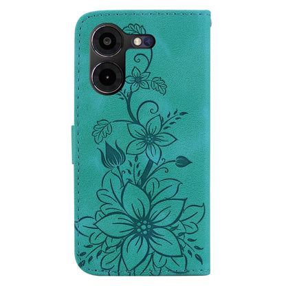 Lily Embossed Leather Phone Case, For Tecno Pova 5 Pro, For Tecno Pova Neo 3, For Tecno Pova 5, For Tecno Camon 20 Premier 5G, For Tecno Camon 20 Pro 5G, For Tecno Camon 20 Pro 4G / Camon 20, For Tecno Spark 10 5G, For Tecno Spark 10 4G / Spark 10C    ...
