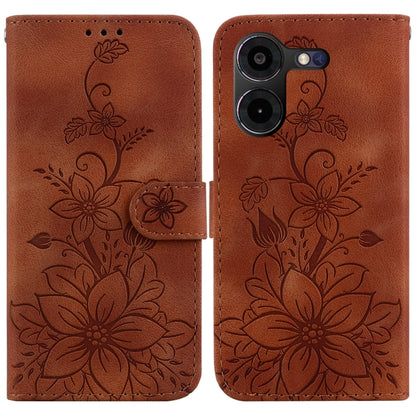 Lily Embossed Leather Phone Case, For Tecno Pova 5 Pro, For Tecno Pova Neo 3, For Tecno Pova 5, For Tecno Camon 20 Premier 5G, For Tecno Camon 20 Pro 5G, For Tecno Camon 20 Pro 4G / Camon 20, For Tecno Spark 10 5G, For Tecno Spark 10 4G / Spark 10C    ...