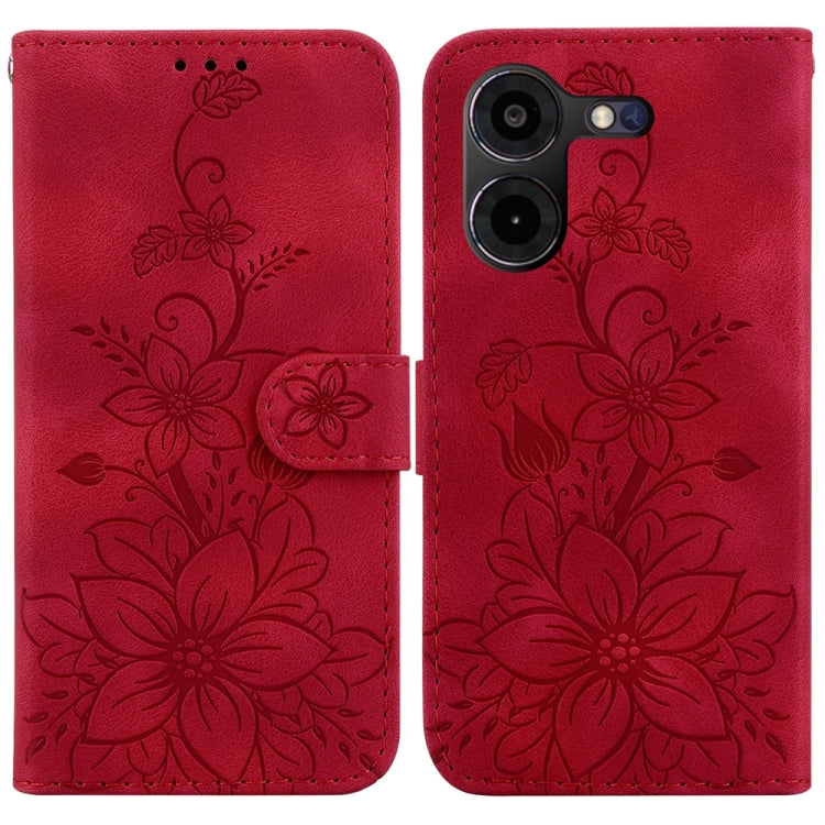 Lily Embossed Leather Phone Case, For Tecno Pova 5 Pro, For Tecno Pova Neo 3, For Tecno Pova 5, For Tecno Camon 20 Premier 5G, For Tecno Camon 20 Pro 5G, For Tecno Camon 20 Pro 4G / Camon 20, For Tecno Spark 10 5G, For Tecno Spark 10 4G / Spark 10C    ...