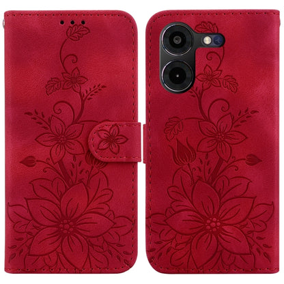 Lily Embossed Leather Phone Case, For Tecno Pova 5 Pro, For Tecno Pova Neo 3, For Tecno Pova 5, For Tecno Camon 20 Premier 5G, For Tecno Camon 20 Pro 5G, For Tecno Camon 20 Pro 4G / Camon 20, For Tecno Spark 10 5G, For Tecno Spark 10 4G / Spark 10C    ...