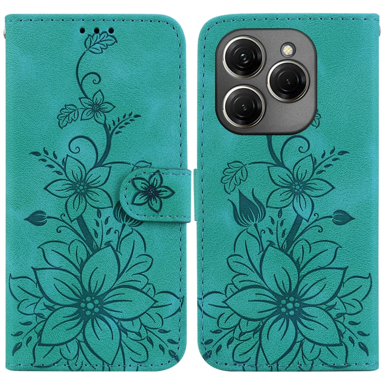 Lily Embossed Leather Phone Case, For Tecno Pop 10 / Spark Go 2 4G, For Tecno Camon 40 Pro 4G, For Tecno Camon 40, For Tecno Pop 9 5G / Spark 30C 5G, For Tecno Camon 30S / Camon 30S Pro, For Tecno Spark 30 Pro, For Tecno Spark 30 4G, For Tecno Spark 30...