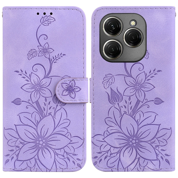 Lily Embossed Leather Phone Case, For Tecno Pop 10 / Spark Go 2 4G, For Tecno Camon 40 Pro 4G, For Tecno Camon 40, For Tecno Pop 9 5G / Spark 30C 5G, For Tecno Camon 30S / Camon 30S Pro, For Tecno Spark 30 Pro, For Tecno Spark 30 4G, For Tecno Spark 30...
