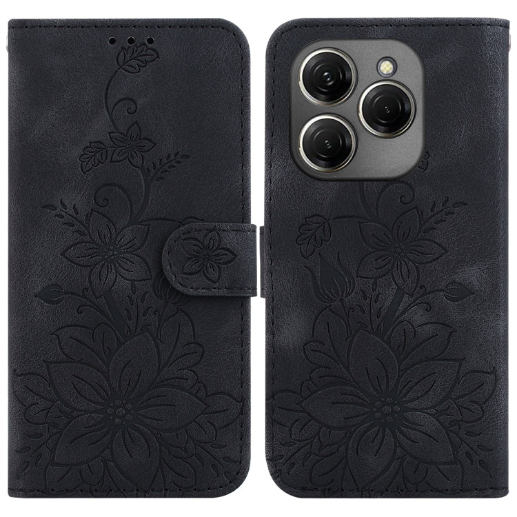 Lily Embossed Leather Phone Case, For Tecno Pop 10 / Spark Go 2 4G, For Tecno Camon 40 Pro 4G, For Tecno Camon 40, For Tecno Pop 9 5G / Spark 30C 5G, For Tecno Camon 30S / Camon 30S Pro, For Tecno Spark 30 Pro, For Tecno Spark 30 4G, For Tecno Spark 30...