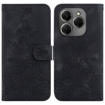 Lily Embossed Leather Phone Case, For Tecno Pop 10 / Spark Go 2 4G, For Tecno Camon 40 Pro 4G, For Tecno Camon 40, For Tecno Pop 9 5G / Spark 30C 5G, For Tecno Camon 30S / Camon 30S Pro, For Tecno Spark 30 Pro, For Tecno Spark 30 4G, For Tecno Spark 30...