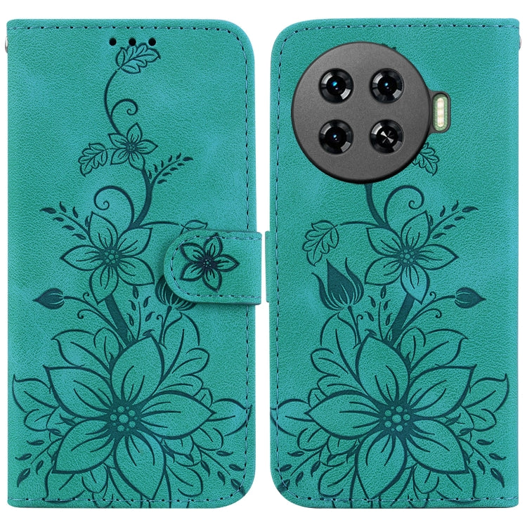 Lily Embossed Leather Phone Case, For Tecno Pop 10 / Spark Go 2 4G, For Tecno Camon 40 Pro 4G, For Tecno Camon 40, For Tecno Pop 9 5G / Spark 30C 5G, For Tecno Camon 30S / Camon 30S Pro, For Tecno Spark 30 Pro, For Tecno Spark 30 4G, For Tecno Spark 30...