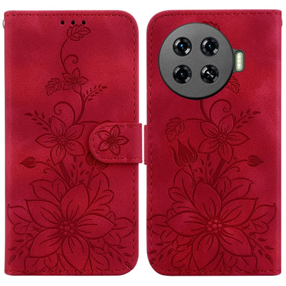 Lily Embossed Leather Phone Case, For Tecno Pop 10 / Spark Go 2 4G, For Tecno Camon 40 Pro 4G, For Tecno Camon 40, For Tecno Pop 9 5G / Spark 30C 5G, For Tecno Camon 30S / Camon 30S Pro, For Tecno Spark 30 Pro, For Tecno Spark 30 4G, For Tecno Spark 30...