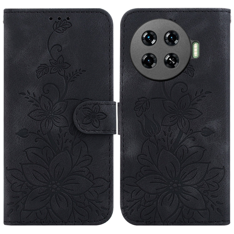 Lily Embossed Leather Phone Case, For Tecno Pop 10 / Spark Go 2 4G, For Tecno Camon 40 Pro 4G, For Tecno Camon 40, For Tecno Pop 9 5G / Spark 30C 5G, For Tecno Camon 30S / Camon 30S Pro, For Tecno Spark 30 Pro, For Tecno Spark 30 4G, For Tecno Spark 30...
