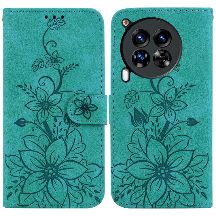 Lily Embossed Leather Phone Case, For Tecno Pop 10 / Spark Go 2 4G, For Tecno Camon 40 Pro 4G, For Tecno Camon 40, For Tecno Pop 9 5G / Spark 30C 5G, For Tecno Camon 30S / Camon 30S Pro, For Tecno Spark 30 Pro, For Tecno Spark 30 4G, For Tecno Spark 30...