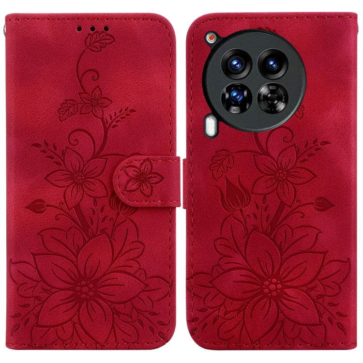 Lily Embossed Leather Phone Case, For Tecno Pop 10 / Spark Go 2 4G, For Tecno Camon 40 Pro 4G, For Tecno Camon 40, For Tecno Pop 9 5G / Spark 30C 5G, For Tecno Camon 30S / Camon 30S Pro, For Tecno Spark 30 Pro, For Tecno Spark 30 4G, For Tecno Spark 30...