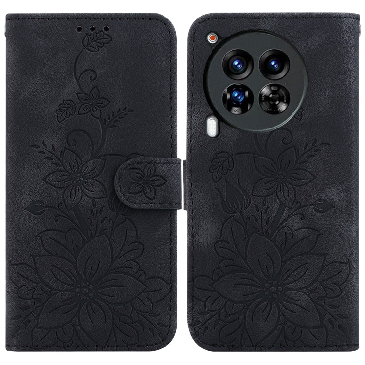 Lily Embossed Leather Phone Case, For Tecno Pop 10 / Spark Go 2 4G, For Tecno Camon 40 Pro 4G, For Tecno Camon 40, For Tecno Pop 9 5G / Spark 30C 5G, For Tecno Camon 30S / Camon 30S Pro, For Tecno Spark 30 Pro, For Tecno Spark 30 4G, For Tecno Spark 30...