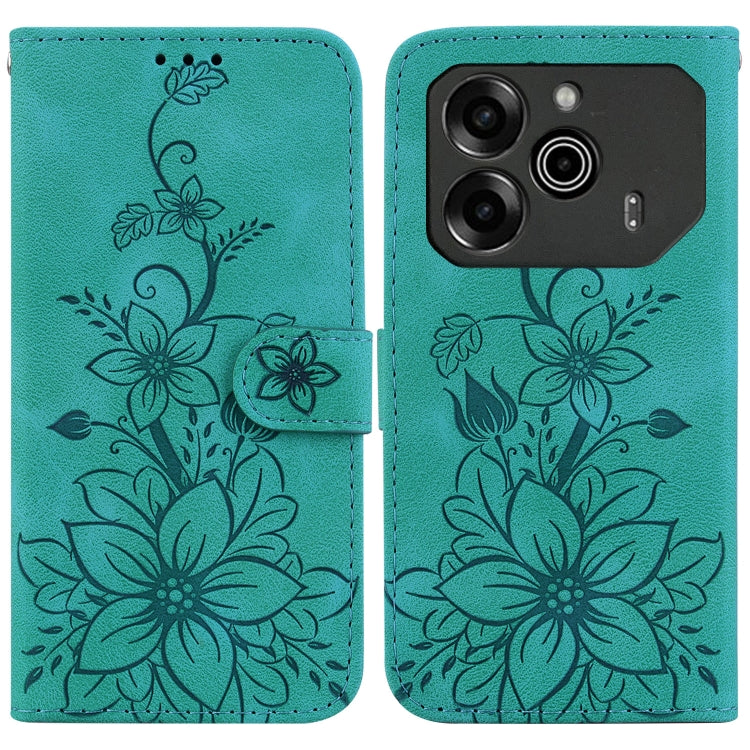 Lily Embossed Leather Phone Case, For Tecno Pop 10 / Spark Go 2 4G, For Tecno Camon 40 Pro 4G, For Tecno Camon 40, For Tecno Pop 9 5G / Spark 30C 5G, For Tecno Camon 30S / Camon 30S Pro, For Tecno Spark 30 Pro, For Tecno Spark 30 4G, For Tecno Spark 30...