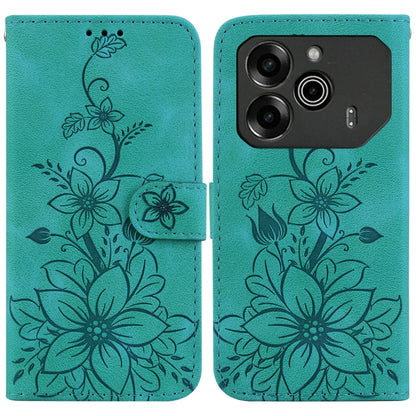 Lily Embossed Leather Phone Case, For Tecno Pop 10 / Spark Go 2 4G, For Tecno Camon 40 Pro 4G, For Tecno Camon 40, For Tecno Pop 9 5G / Spark 30C 5G, For Tecno Camon 30S / Camon 30S Pro, For Tecno Spark 30 Pro, For Tecno Spark 30 4G, For Tecno Spark 30...