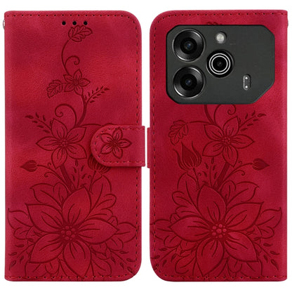 Lily Embossed Leather Phone Case, For Tecno Pop 10 / Spark Go 2 4G, For Tecno Camon 40 Pro 4G, For Tecno Camon 40, For Tecno Pop 9 5G / Spark 30C 5G, For Tecno Camon 30S / Camon 30S Pro, For Tecno Spark 30 Pro, For Tecno Spark 30 4G, For Tecno Spark 30...
