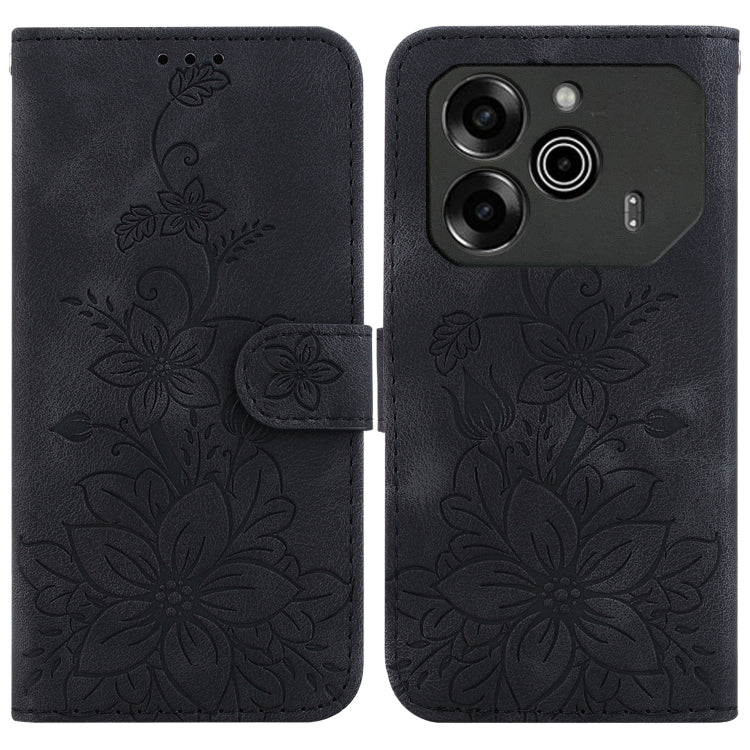Lily Embossed Leather Phone Case, For Tecno Pop 10 / Spark Go 2 4G, For Tecno Camon 40 Pro 4G, For Tecno Camon 40, For Tecno Pop 9 5G / Spark 30C 5G, For Tecno Camon 30S / Camon 30S Pro, For Tecno Spark 30 Pro, For Tecno Spark 30 4G, For Tecno Spark 30...