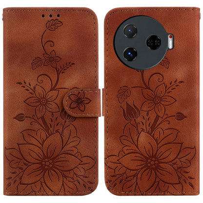 Lily Embossed Leather Phone Case, For Tecno Pop 10 / Spark Go 2 4G, For Tecno Camon 40 Pro 4G, For Tecno Camon 40, For Tecno Pop 9 5G / Spark 30C 5G, For Tecno Camon 30S / Camon 30S Pro, For Tecno Spark 30 Pro, For Tecno Spark 30 4G, For Tecno Spark 30...
