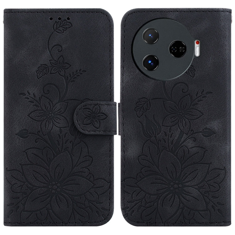 Lily Embossed Leather Phone Case, For Tecno Pop 10 / Spark Go 2 4G, For Tecno Camon 40 Pro 4G, For Tecno Camon 40, For Tecno Pop 9 5G / Spark 30C 5G, For Tecno Camon 30S / Camon 30S Pro, For Tecno Spark 30 Pro, For Tecno Spark 30 4G, For Tecno Spark 30...