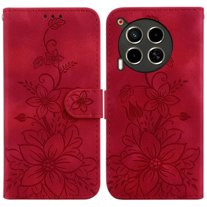 Lily Embossed Leather Phone Case, For Tecno Pop 10 / Spark Go 2 4G, For Tecno Camon 40 Pro 4G, For Tecno Camon 40, For Tecno Pop 9 5G / Spark 30C 5G, For Tecno Camon 30S / Camon 30S Pro, For Tecno Spark 30 Pro, For Tecno Spark 30 4G, For Tecno Spark 30...