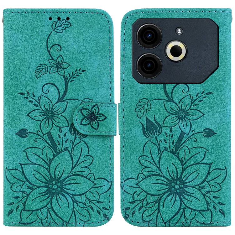Lily Embossed Leather Phone Case, For Tecno Pop 10 / Spark Go 2 4G, For Tecno Camon 40 Pro 4G, For Tecno Camon 40, For Tecno Pop 9 5G / Spark 30C 5G, For Tecno Camon 30S / Camon 30S Pro, For Tecno Spark 30 Pro, For Tecno Spark 30 4G, For Tecno Spark 30...
