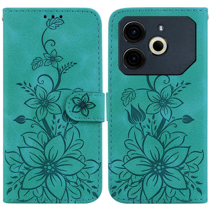Lily Embossed Leather Phone Case, For Tecno Pop 10 / Spark Go 2 4G, For Tecno Camon 40 Pro 4G, For Tecno Camon 40, For Tecno Pop 9 5G / Spark 30C 5G, For Tecno Camon 30S / Camon 30S Pro, For Tecno Spark 30 Pro, For Tecno Spark 30 4G, For Tecno Spark 30...