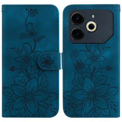 Lily Embossed Leather Phone Case, For Tecno Pop 10 / Spark Go 2 4G, For Tecno Camon 40 Pro 4G, For Tecno Camon 40, For Tecno Pop 9 5G / Spark 30C 5G, For Tecno Camon 30S / Camon 30S Pro, For Tecno Spark 30 Pro, For Tecno Spark 30 4G, For Tecno Spark 30...