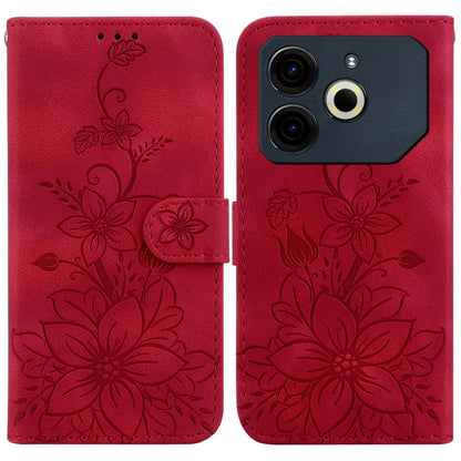 Lily Embossed Leather Phone Case, For Tecno Pop 10 / Spark Go 2 4G, For Tecno Camon 40 Pro 4G, For Tecno Camon 40, For Tecno Pop 9 5G / Spark 30C 5G, For Tecno Camon 30S / Camon 30S Pro, For Tecno Spark 30 Pro, For Tecno Spark 30 4G, For Tecno Spark 30...