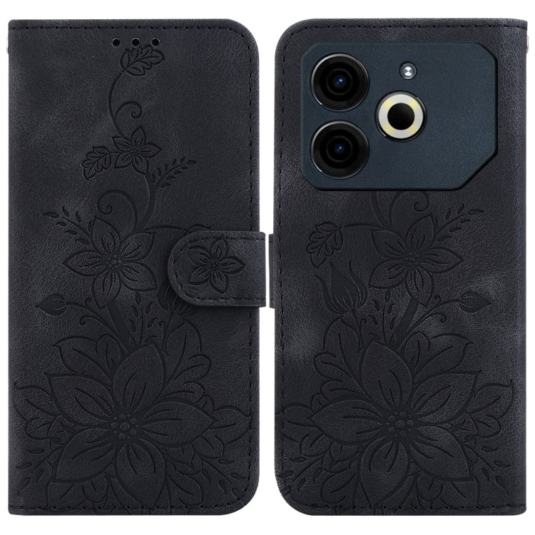 Lily Embossed Leather Phone Case, For Tecno Pop 10 / Spark Go 2 4G, For Tecno Camon 40 Pro 4G, For Tecno Camon 40, For Tecno Pop 9 5G / Spark 30C 5G, For Tecno Camon 30S / Camon 30S Pro, For Tecno Spark 30 Pro, For Tecno Spark 30 4G, For Tecno Spark 30...