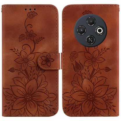 Lily Embossed Leather Phone Case, For Tecno Pop 10 / Spark Go 2 4G, For Tecno Camon 40 Pro 4G, For Tecno Camon 40, For Tecno Pop 9 5G / Spark 30C 5G, For Tecno Camon 30S / Camon 30S Pro, For Tecno Spark 30 Pro, For Tecno Spark 30 4G, For Tecno Spark 30...