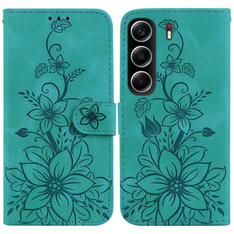 Lily Embossed Leather Phone Case, For Tecno Pop 10 / Spark Go 2 4G, For Tecno Camon 40 Pro 4G, For Tecno Camon 40, For Tecno Pop 9 5G / Spark 30C 5G, For Tecno Camon 30S / Camon 30S Pro, For Tecno Spark 30 Pro, For Tecno Spark 30 4G, For Tecno Spark 30...