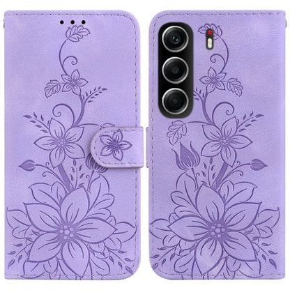 Lily Embossed Leather Phone Case, For Tecno Pop 10 / Spark Go 2 4G, For Tecno Camon 40 Pro 4G, For Tecno Camon 40, For Tecno Pop 9 5G / Spark 30C 5G, For Tecno Camon 30S / Camon 30S Pro, For Tecno Spark 30 Pro, For Tecno Spark 30 4G, For Tecno Spark 30...