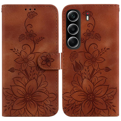 Lily Embossed Leather Phone Case, For Tecno Pop 10 / Spark Go 2 4G, For Tecno Camon 40 Pro 4G, For Tecno Camon 40, For Tecno Pop 9 5G / Spark 30C 5G, For Tecno Camon 30S / Camon 30S Pro, For Tecno Spark 30 Pro, For Tecno Spark 30 4G, For Tecno Spark 30...