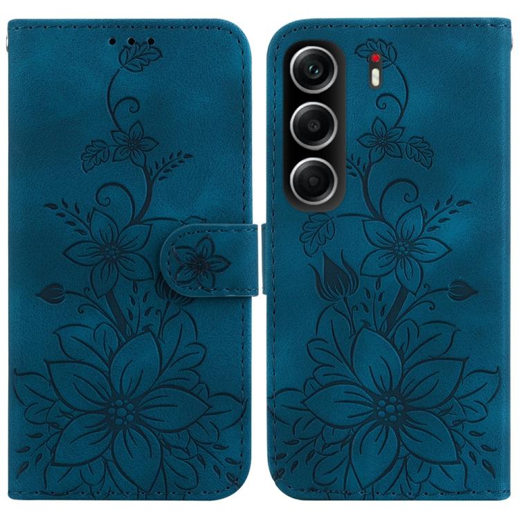 Lily Embossed Leather Phone Case, For Tecno Pop 10 / Spark Go 2 4G, For Tecno Camon 40 Pro 4G, For Tecno Camon 40, For Tecno Pop 9 5G / Spark 30C 5G, For Tecno Camon 30S / Camon 30S Pro, For Tecno Spark 30 Pro, For Tecno Spark 30 4G, For Tecno Spark 30...