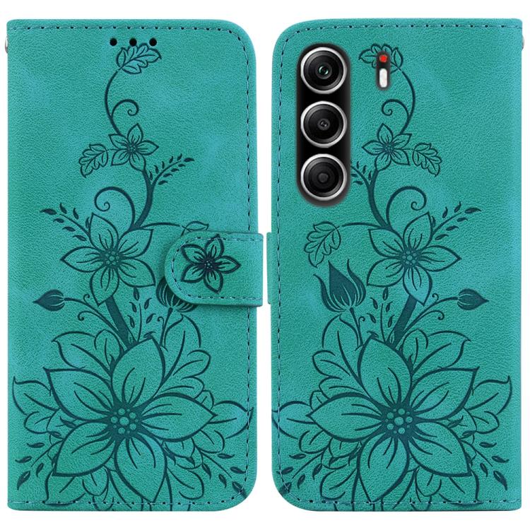 Lily Embossed Leather Phone Case, For Tecno Pop 10 / Spark Go 2 4G, For Tecno Camon 40 Pro 4G, For Tecno Camon 40, For Tecno Pop 9 5G / Spark 30C 5G, For Tecno Camon 30S / Camon 30S Pro, For Tecno Spark 30 Pro, For Tecno Spark 30 4G, For Tecno Spark 30...