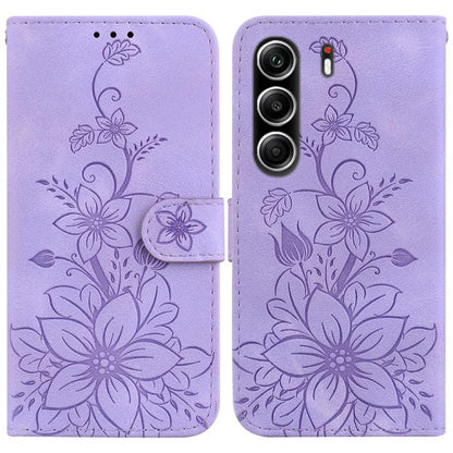 Lily Embossed Leather Phone Case, For Tecno Pop 10 / Spark Go 2 4G, For Tecno Camon 40 Pro 4G, For Tecno Camon 40, For Tecno Pop 9 5G / Spark 30C 5G, For Tecno Camon 30S / Camon 30S Pro, For Tecno Spark 30 Pro, For Tecno Spark 30 4G, For Tecno Spark 30...