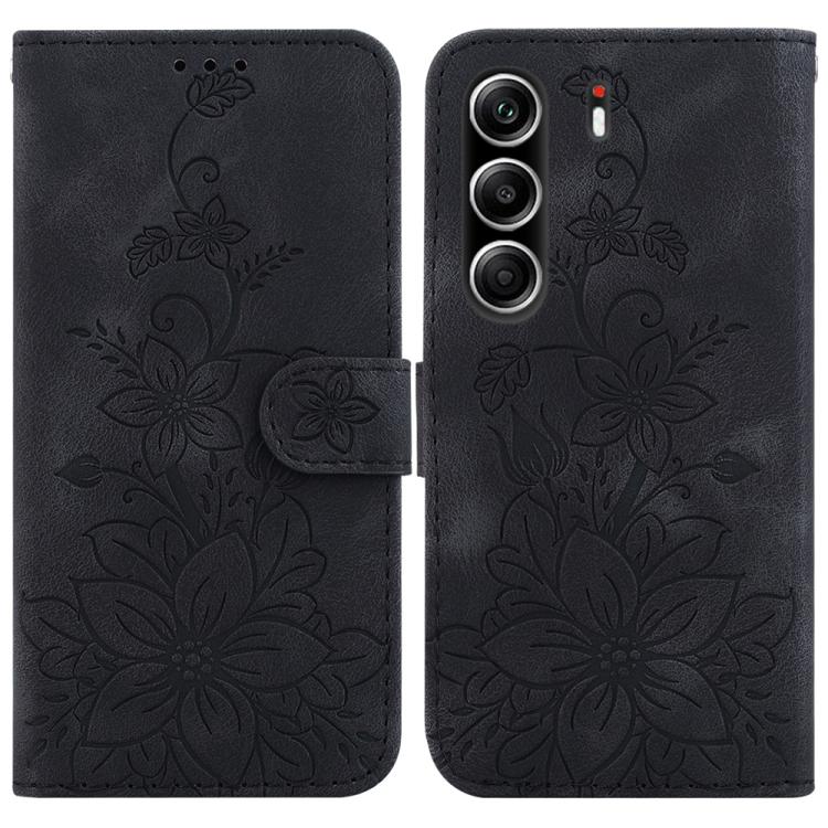 Lily Embossed Leather Phone Case, For Tecno Pop 10 / Spark Go 2 4G, For Tecno Camon 40 Pro 4G, For Tecno Camon 40, For Tecno Pop 9 5G / Spark 30C 5G, For Tecno Camon 30S / Camon 30S Pro, For Tecno Spark 30 Pro, For Tecno Spark 30 4G, For Tecno Spark 30...
