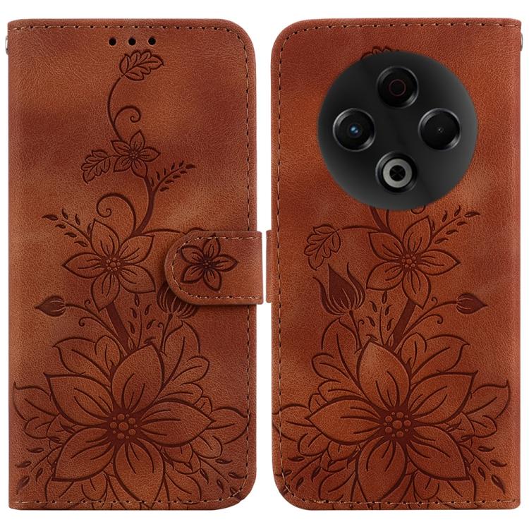 Lily Embossed Leather Phone Case, For Tecno Pop 10 / Spark Go 2 4G, For Tecno Camon 40 Pro 4G, For Tecno Camon 40, For Tecno Pop 9 5G / Spark 30C 5G, For Tecno Camon 30S / Camon 30S Pro, For Tecno Spark 30 Pro, For Tecno Spark 30 4G, For Tecno Spark 30...