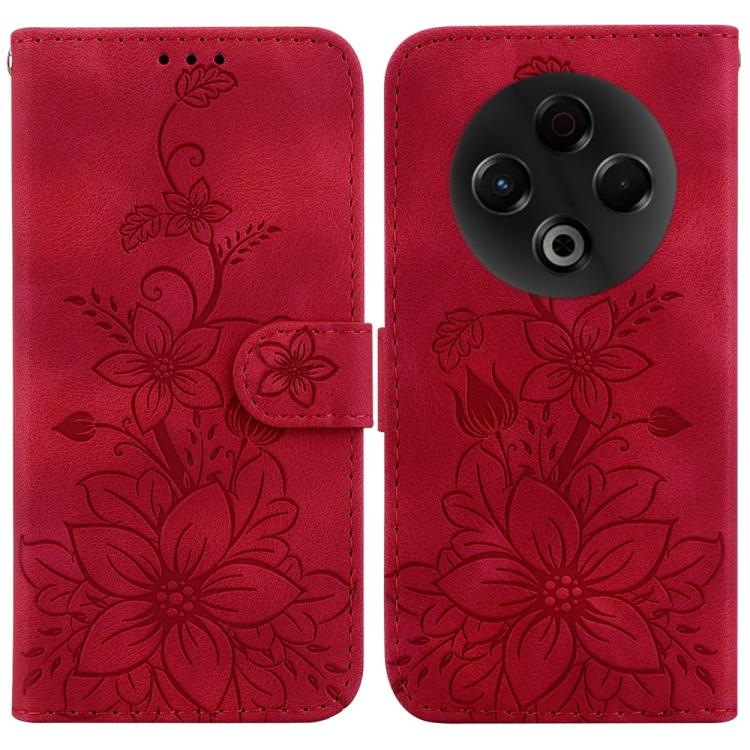 Lily Embossed Leather Phone Case, For Tecno Pop 10 / Spark Go 2 4G, For Tecno Camon 40 Pro 4G, For Tecno Camon 40, For Tecno Pop 9 5G / Spark 30C 5G, For Tecno Camon 30S / Camon 30S Pro, For Tecno Spark 30 Pro, For Tecno Spark 30 4G, For Tecno Spark 30...
