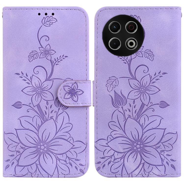 Lily Embossed Leather Phone Case, For Tecno Pop 10 / Spark Go 2 4G, For Tecno Camon 40 Pro 4G, For Tecno Camon 40, For Tecno Pop 9 5G / Spark 30C 5G, For Tecno Camon 30S / Camon 30S Pro, For Tecno Spark 30 Pro, For Tecno Spark 30 4G, For Tecno Spark 30...