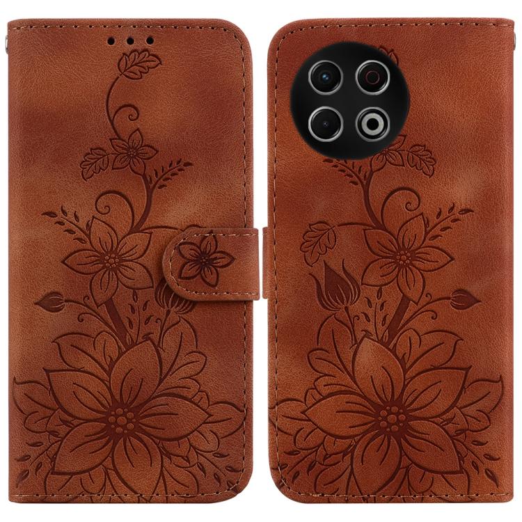 Lily Embossed Leather Phone Case, For Tecno Pop 10 / Spark Go 2 4G, For Tecno Camon 40 Pro 4G, For Tecno Camon 40, For Tecno Pop 9 5G / Spark 30C 5G, For Tecno Camon 30S / Camon 30S Pro, For Tecno Spark 30 Pro, For Tecno Spark 30 4G, For Tecno Spark 30...