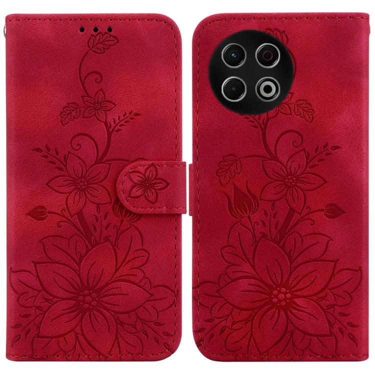 Lily Embossed Leather Phone Case, For Tecno Pop 10 / Spark Go 2 4G, For Tecno Camon 40 Pro 4G, For Tecno Camon 40, For Tecno Pop 9 5G / Spark 30C 5G, For Tecno Camon 30S / Camon 30S Pro, For Tecno Spark 30 Pro, For Tecno Spark 30 4G, For Tecno Spark 30...