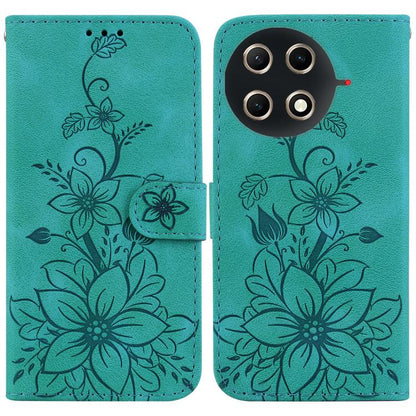 Lily Embossed Leather Phone Case, For Tecno Pop 10 / Spark Go 2 4G, For Tecno Camon 40 Pro 4G, For Tecno Camon 40, For Tecno Pop 9 5G / Spark 30C 5G, For Tecno Camon 30S / Camon 30S Pro, For Tecno Spark 30 Pro, For Tecno Spark 30 4G, For Tecno Spark 30...