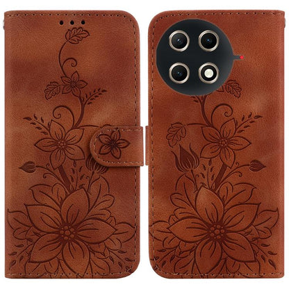 Lily Embossed Leather Phone Case, For Tecno Pop 10 / Spark Go 2 4G, For Tecno Camon 40 Pro 4G, For Tecno Camon 40, For Tecno Pop 9 5G / Spark 30C 5G, For Tecno Camon 30S / Camon 30S Pro, For Tecno Spark 30 Pro, For Tecno Spark 30 4G, For Tecno Spark 30...