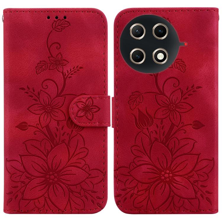 Lily Embossed Leather Phone Case, For Tecno Pop 10 / Spark Go 2 4G, For Tecno Camon 40 Pro 4G, For Tecno Camon 40, For Tecno Pop 9 5G / Spark 30C 5G, For Tecno Camon 30S / Camon 30S Pro, For Tecno Spark 30 Pro, For Tecno Spark 30 4G, For Tecno Spark 30...