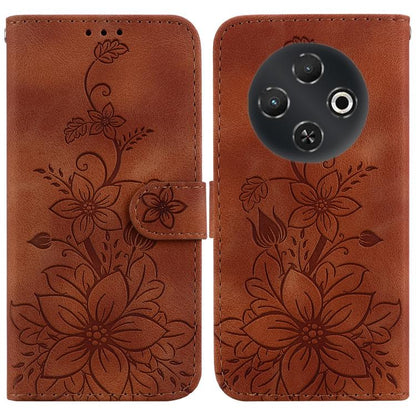 Lily Embossed Leather Phone Case, For Tecno Pop 10 / Spark Go 2 4G, For Tecno Camon 40 Pro 4G, For Tecno Camon 40, For Tecno Pop 9 5G / Spark 30C 5G, For Tecno Camon 30S / Camon 30S Pro, For Tecno Spark 30 Pro, For Tecno Spark 30 4G, For Tecno Spark 30...