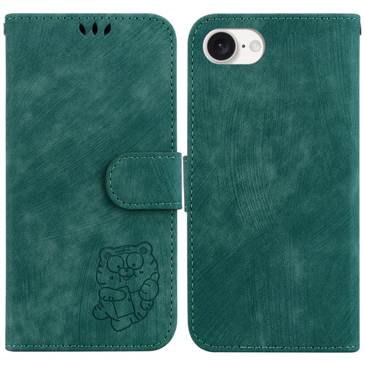 Little Tiger Embossed Leather Phone Case, For iPhone 17e / 16e, For iPhone 17 Pro Max, For iPhone 17 Pro, For iPhone 17, For iPhone Air, For iPhone 16 Pro Max, For iPhone 16 Pro, For iPhone 16 Plus, For iPhone 16, For iPhone 15 Pro Max, For iPhone 15 P...